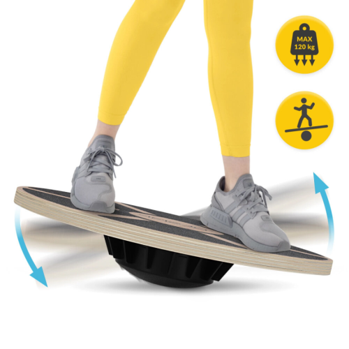 Koka līdzsvara platforma Sportbay Anti Slip Wooden Balance Board