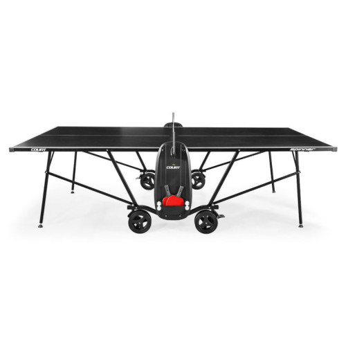 Āra tenisa galds Court Spinner Outdoor Table, 4 mm, melns