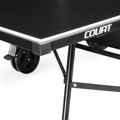 Āra tenisa galds Court Spinner Outdoor Table, 4 mm, melns