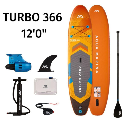 SUP dēlis Aqua Marina TURBO ar elektrisko spuru BLUEDRIVE S 366x84x15 cm AMGO-366PFS