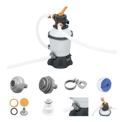 Bestway 58515 smilšu filtra sūknis 3028 L, tvertnes ietilpība 8,5 kg