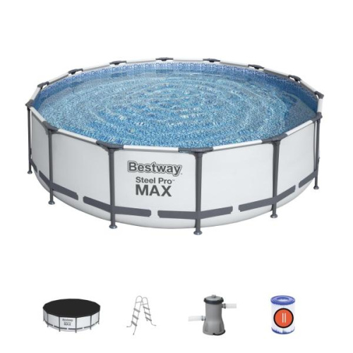 Rāmja baseins Bestway Steel Pro Max komplekts 427x107 cm, ar filtra sūkni un piederumiem (56950)