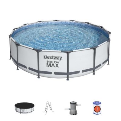 Rāmja baseins Bestway Steel Pro Max komplekts 427x107 cm, ar filtra sūkni un piederumiem (56950)