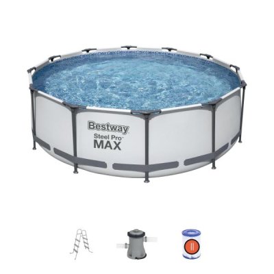 Rāmja baseins Bestway Steel Pro Max komplekts 366x100 cm, ar filtra sūkni un piederumiem (56418)