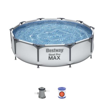Karkasa baseins Bestway Steel Pro Max komplekts 305x76 cm, ar filtra sūkni (56408)