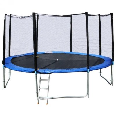 Trampolīns 427 cm ar drošības tīklu un kāpnītēm, 14 pēdas (4,27 m)
