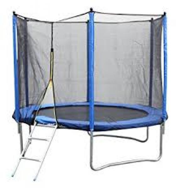 Batuts 244 cm ar drošības tīklu un kāpnēm, 8 pēdas (2,44 m)
