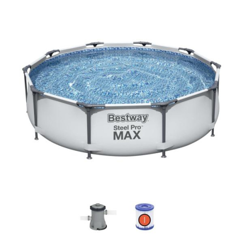 Karkasa baseins Bestway Steel Pro Max komplekts 305x76 cm, ar filtra sūkni (56408)