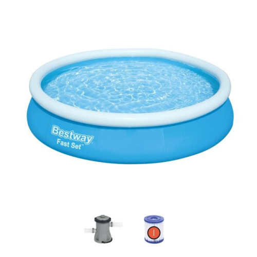 Bestway Fast Set 366x76 cm baseins komplekts ar filtra sūkni (57274)