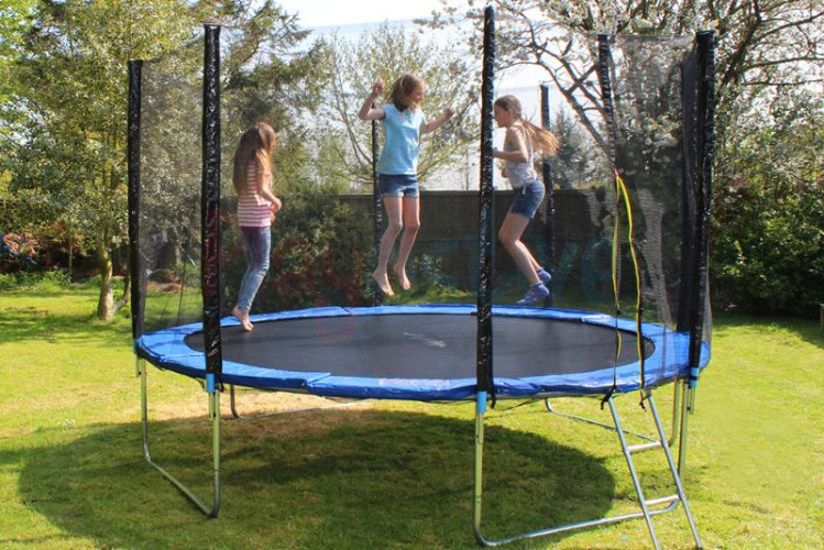 Trampolīns 366 cm ar drošības tīklu un kāpnēm 12ft (3,66 m)