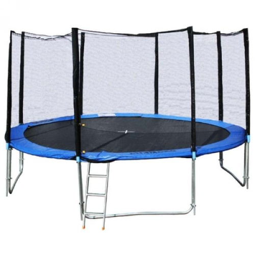 Trampolīns 427 cm ar drošības tīklu un kāpnītēm, 14 pēdas (4,27 m)