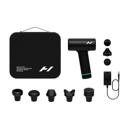 Hyperice Hypervolt 3 Pro perkusīns masāžas pistolets, melns
