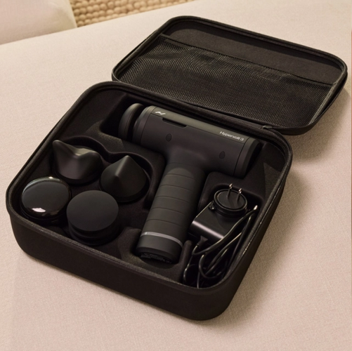 Hyperice Hypervolt 3 perkusinis masāžas pistolets, melns