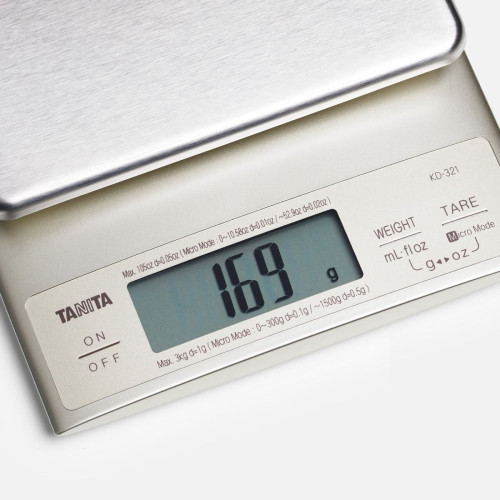 Digitālie virtuves/pārtikas svari TANITA KD-321 Kitchen Scale Fluid Conversion, sudraba krāsā