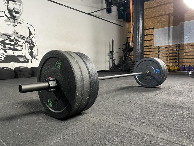 Bumper svaru un stieņa komplekts STRONGMAN Premium 120kg