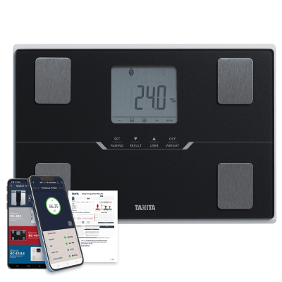 Ceļojuma izmēra viedie ķermeņa sastāva svari/analizators TANITA BC-401, melni 