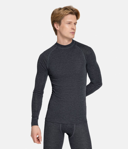 Vīriešu krekls THERMOWAVE Merino Warm Active, tumši pelēks
