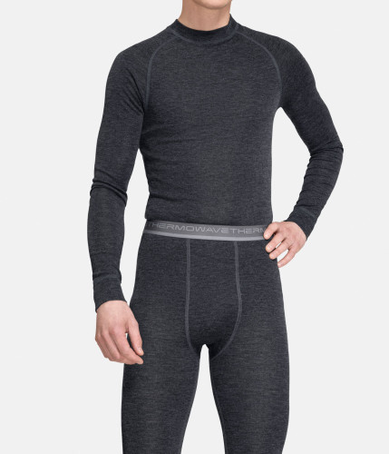 Vīriešu bikses THERMOWAVE Merino Warm Active, tumši pelēkas